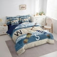 thumbnail image 3 of Feelyou Rustic Lake House Bedding Comforter Set 7pcs, Wooden Boat Paddle King Bedding Sets, Rustic Farmhouse Theme Reversible Bed Sheets, Lightweight Room Decor, 3 of 7