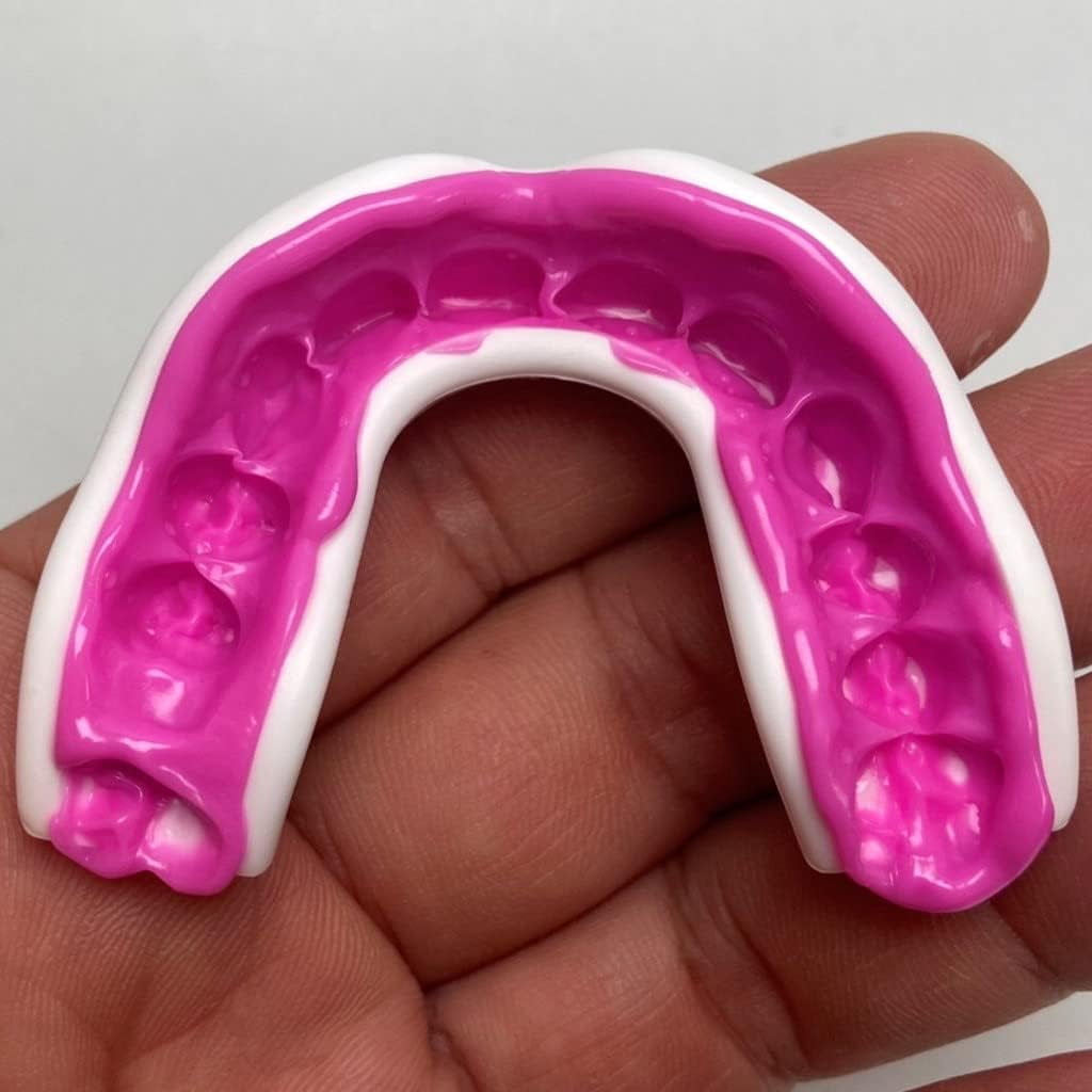 Youth Sports Mouth Guard for Kids (USA Flag, Fangs, 20+ Colors to Choose from) Mouthguard for Football, MMA, Karate, Boxing, Rugby, BJJ, Flag Football – /w Case (Youth, Strapless)