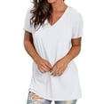 thumbnail image 6 of TEMOFON Womens Plus Size Tops Short Sleeves V Neck Summer Shirts Loose Fit Tee Shirts Basic Tunic Fashion T-Shirts for Women, 6 of 6