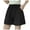 Black, variant on Women's Petite Shorts Summer Broad High Waist Loose Sports Casual Pants