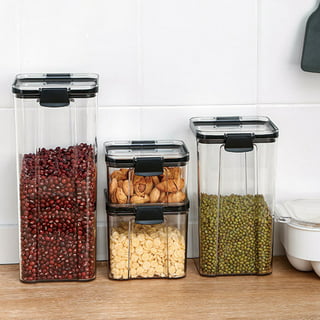Snoarin Storage Bins Pasta Storage Container with Lid, Tall Clear Airtight Food Storage Jar with Lid Kitchen Pantry Storage Container for Spaghetti