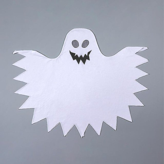 Disfraz de fantasma de Halloween para niño Disfraz de fantasma con cubo de calabaza para fiesta Cosplay Niños Niños Niñas Truco o trato Longitud 85 cm Blanco Baobao