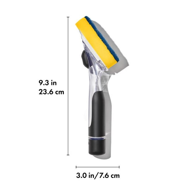 OXO Good Grips 1 in. W Soft/Medium Bristle Plastic/Rubber Handle Soap