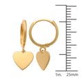 thumbnail image 3 of Anygolds 14K Real Solid Gold Heart Drop Huggie Earrings -MOT46948Y Yellow Gold, 3 of 5