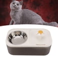 thumbnail image 3 of Furry Friend's Oasis: Flower Water Fountain With Transparent Base, Ideal For Monitoring And Encouraging Hydration, 3 of 8