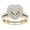 Gold, variant on Up to 50% off 925 Sterling Silver Rings for Women Heart-shaped Ring Women Index Finger Ring Fashion Couple Ring Set Jewelry Gift