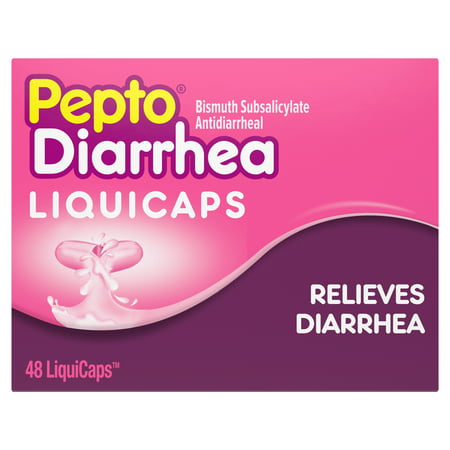 Pepto Bismol Diarrhea LIQUICAPS (48 ct), Anti Diarrhea Medicine for Diarrhea Relief, Anti Diarrhea