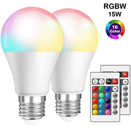 

Rosnek Energy Saving RGBW/RGBWW E27/E26 LED Light Bulbs 5/10/15W Remote Control Bulbs Dimmable 16 Colors LED Spot Light Bulbs 1/2/4Pack