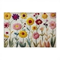 thumbnail image 4 of Hearth & Gear 3D Floral Print Doormat Set Modern Bath Rug And Entryway Carpet With High Absorbency Machine Washable Floor Mat For Bathroom Front Door Indoor D Throw Blankets for Couch Styles Blanket, 4 of 4