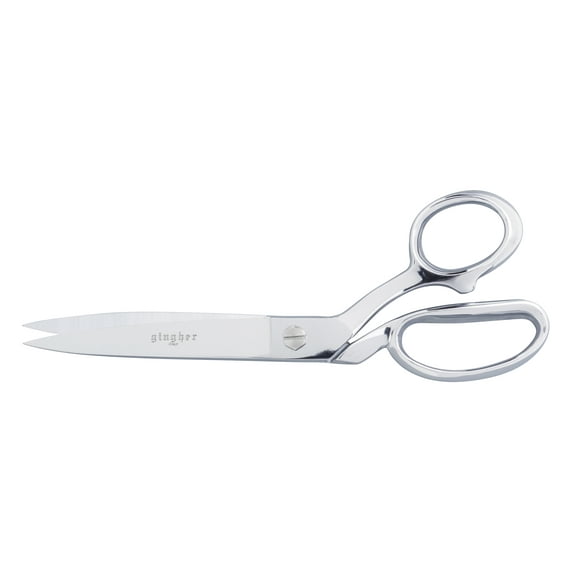 Gingher Knife Edge Bent Trimmers, 10", Silver