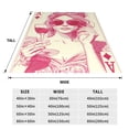 thumbnail image 3 of Fuzoiu Ace Of Diamonds Lady Print Ultra-Soft Micro Fleece Blanket,All Seasons Flannel Throw, Lightweight Blanket for Bed, Sofa, Couch, Movie Night, Camping, and Travel-50"x40", 3 of 7