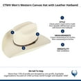 thumbnail image 5 of CTM  Western Canvas Hat with Leather Hatband (Men), 5 of 5