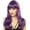 Purple, variant on Mistress Long Straight Silky Glamour Costume Wig With Neat Bangs