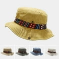 thumbnail image 2 of Women Hat Geometric Adjustable String Unisex Fisherman Hat for Men, 2 of 10