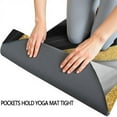 thumbnail image 3 of Black White Gold Wave Marble Pattern Hot Yoga Mat Towel Non Slip for Hot Yoga - Quick-Drying Yoga Mat Cover with 4 Corner Pockets with Travel Bag - Hot Yoga Towel Non Slip 74"x26", 3 of 6