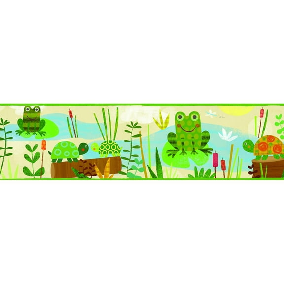 Chesapeake Kermis Cream Frog Marsh Toss Border