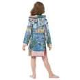 thumbnail image 7 of FORMRS Niños Bathrobe Unisex Hooded Robe Soft Plush Pajamas Sleepwear, Size 2-3T, Pink Window, 7 of 7