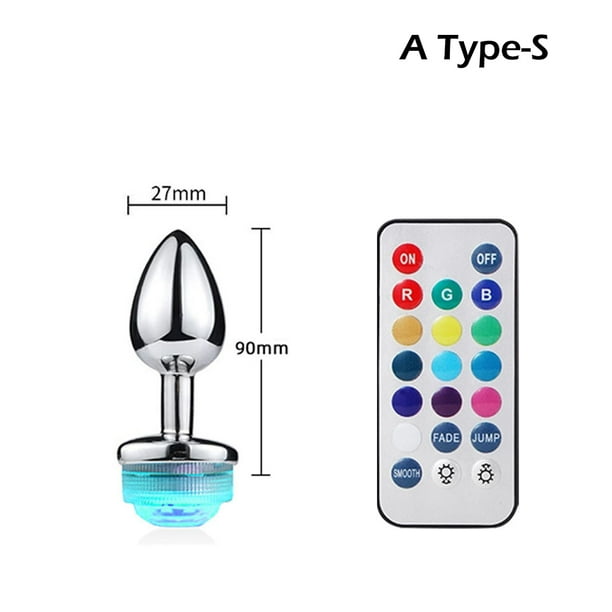 Birdsexy Lighted Anal Plug Metal Colorful Light Butt Plug with Remote  Control Light Metal Anal Plug for Adult Sex Toys, S - Walmart Business  Supplies