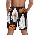thumbnail image 4 of Uemuo Halloween Ghosts And Pumpkins Pattern Mens Swim Trunks Quick Dry Board Shorts with Mesh Lining, Stretch Beach Shorts Quick Dry No-Chafing Board Shorts-XX-Large, 4 of 9