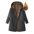 thumbnail image 5 of Jsaierl Sherpa Lined Jackets for Women Casual Fleece Zip up Hoodies Oversized Long Faux Shearling Jacket Winter Warm Coats with Pockets, 5 of 7