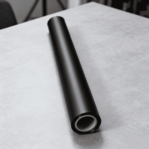 Matte Black Cabinet Wrap Vinyl Roll 12in x 60in, Self-Adhesive Contact Paper for Kitchen Cupboard Makeover, Peel and Stick Furniture Film