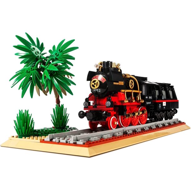 Classic Steam Train Building Kit with Train Track, Collectible Steam