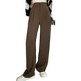 thumbnail image 1 of Pantalones largos sólidos de cintura alta elegantes para mujer Pantalones de oficina Zhivalor BST3025726-3, 1 of 6