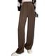 thumbnail image 1 of Pantalones largos elegantes de cintura alta y color liso para oficina para mujer, 1 of 6