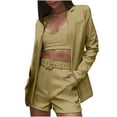 thumbnail image 2 of Idoravan Women Sets Clothing Clearance Summer Womens Two Piece Set Short Sleeve Sexy Cardigan Casual Shorts Suit, 2 of 8