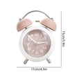 thumbnail image 3 of Alarm Clock, Metal 4 Inch Desk Table Analog Clock Silent with Night Light for Dormitory Home Office Travel Decor Alarm Clock, 3 of 8