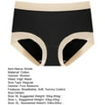 thumbnail image 4 of huanledash Women Underpants Contrast Color Cotton Anti-pilling Tear Resistant Quick Dry Soft High Elasticity Band Seamless Anti-septic Women Briefs for Daily Wear, 4 of 8