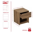 thumbnail image 4 of Set 2 buros Rio, Atlas del Descanso color Nogal, 4 of 6