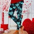 thumbnail image 2 of Mepaouo Valentines Leggings for Women Heart Blossom Stretch Holiday Party Tights Pants Sizes S-2X, 2 of 6