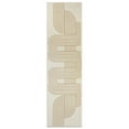 thumbnail image 2 of World Rug Gallery Modern Abstract Lines Weather Resistant Reversible Indoor/Outdoor Area Rug - NATURAL 2'x7', 2 of 8