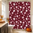 thumbnail image 6 of Pink Pumpkins Fall Shower Curtains for Bathroom, Autumn Thanksgiving Botanical Blush Pink Waterproof Fabric Shower Curtain, Decorative Bathroom Curtain for Bathtub, 72"x72", No Hooks Included, 6 of 9