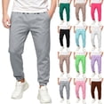 thumbnail image 2 of Qingpeng Boys Girls Winter Solid Color Elastic Waist Pocket Slim Fit Sports SweatPants Long Pants for Kids, 2 of 6