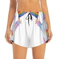 thumbnail image 2 of Goofa LGBT Gnomes Printed Women 2 in 1 Running Shorts,Quick Dry Athletic Workout Shorts,High Waisted Athletic Shorts with Liner Pockets-Small, 2 of 9