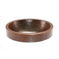 thumbnail image 1 of 18 in. Oval Skirted Vessel Hammered Copper Sink, 1 of 1
