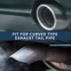 thumbnail image 3 of Curved Slant Exhaust Tip Rear 2.9" Inlet 3.5" Outlet 6.4" Length Tailpipe for Land Rover Range Rover 02-10 Stainless Steel Burnt Blue Bolt on, 3 of 7
