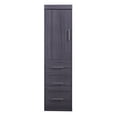 thumbnail image 5 of Euroco Wood Full Size Murphy Wall Bed with Wardrobe and Drawers for Living Room, Moveable Wardrobe and Drawers, Space-Saving & Easy Open and Close for Kids Teens Adults, Gray, 5 of 26