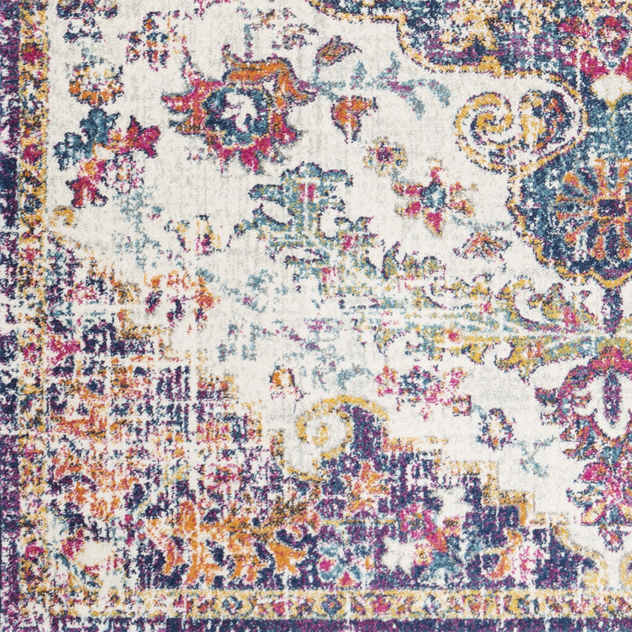 Livabliss Area Rugs for Living Room, 9x12 Harput Traditional Blue Rug, Bedroom Dining Room Home Decor Stain Resistant Carpet (8'10" x 12'6")