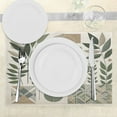 thumbnail image 3 of Ambesonne Monstera Place Mats Set of 4, Minimalist Floral Romance, Standard Size, Pale Reseda Green Sepia, 3 of 5