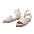 thumbnail image 4 of Sandalia Mujer Plana Suela Yute Tipo Piel Tiras Cruzadas, 4 of 4