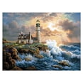 thumbnail image 1 of Cuadros Decorativos Faro redondo DIY taladro completo diamante pintura bordado Kits costura conjunto punto de cruz mosaico arte artesanía decoración del hogar regalo DQrwqpou Nuevos Originales, 1 of 5