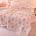 thumbnail image 2 of Winter Luxury Plush Bed Sheet Set Home Textile Double Bedspread Pillowcase 3pcs Bedding Set Multifunctional Blanket Bed Linens, 2 of 6