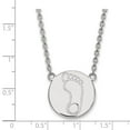 thumbnail image 2 of 925 Sterling Silver Rh-p LogoArt University of North Carolina Large Disc With Necklace; for Adults and Teens; for Women and Men, 2 of 2