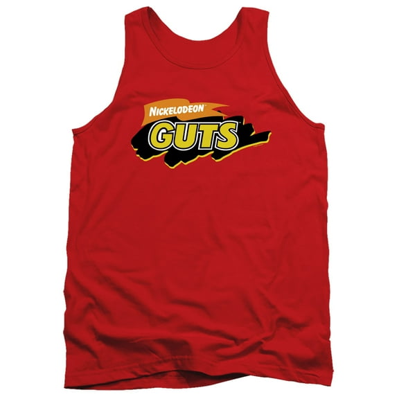 Nickelodeon Brand Guts Logo Unisex Adult Tank Top,Red, X-Large
