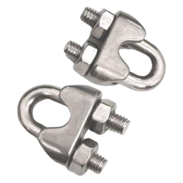 2 abrazaderas de acero para cables, clips para cables, fijación de cables, instalación profesional de cables Clips para 6mm