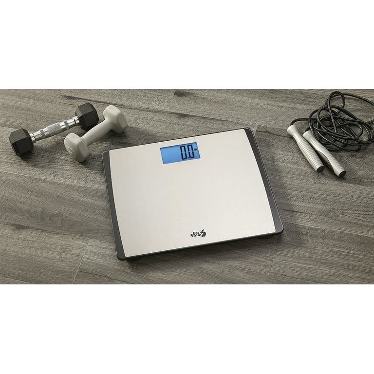 EatSmart Precision 550 Extra High Capacity Stainless Steel Bathroom Scale  with Extra Wide Platform 