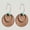 #02, variant on Turquoise Metal Mesh Filigree Circle Round Wood Hoop Earrings Dangle Jewelry New